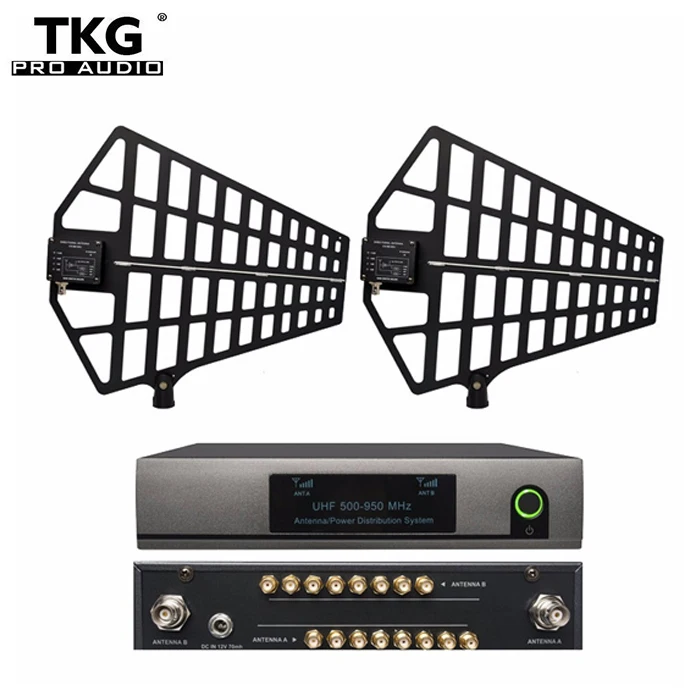 

TKG 500-950Mhz 8 Channel Antenna Distribution System Antenna Splitter for 8 Sets Combiner Receivers for uhf wireless microphone