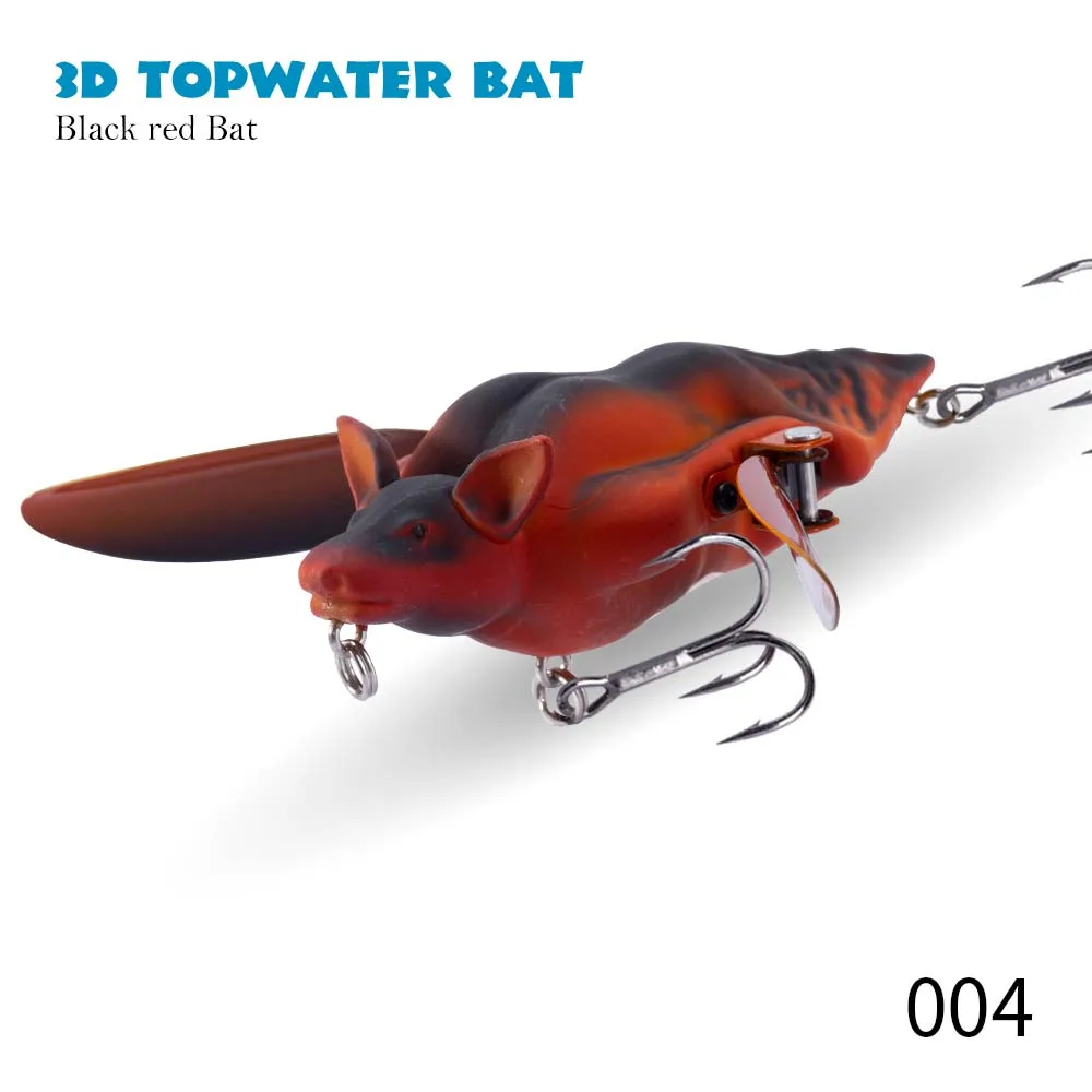 bat lure fishing Hunthouse 3D Bat Floating Lure 95mm 28g for Bass