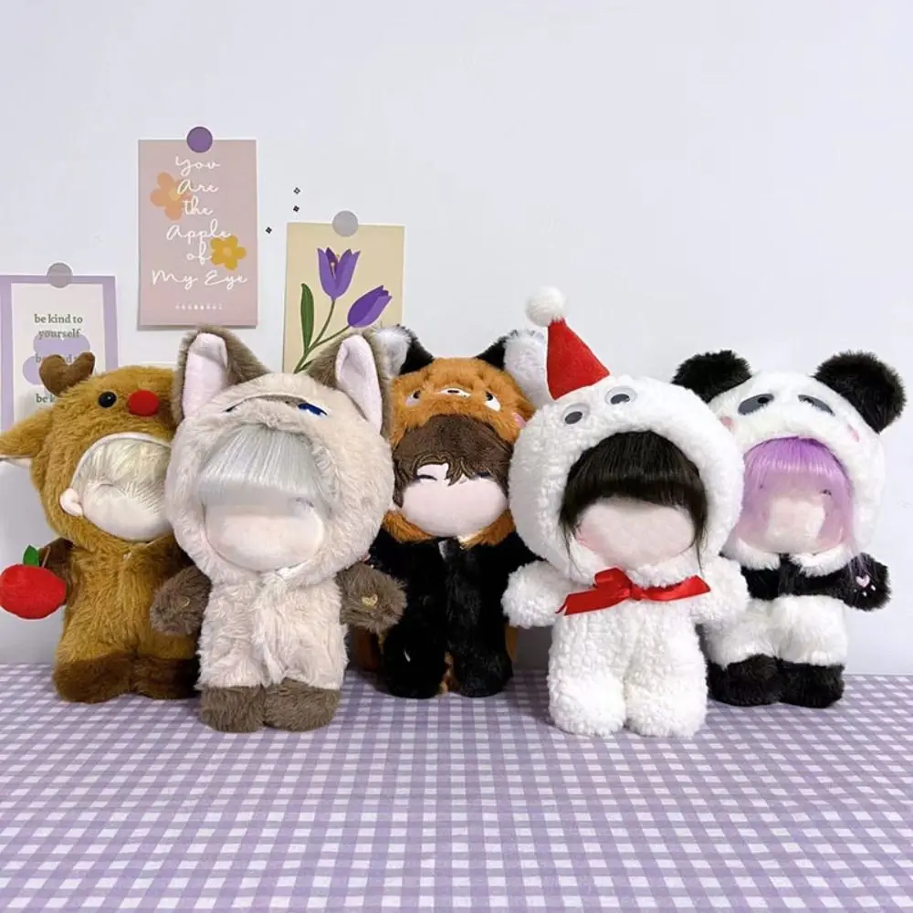Petit Mini vêtements de 20cm, série animale, combinaison en peluche, robe à langer