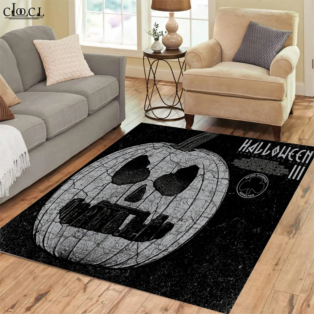 CLOOCL Carpet Halloween Scary Pumpkin Graphics 3D Printed Rugs Living Room Home Decor Sofa Rug Anti Slip Cushion Lounge Mat