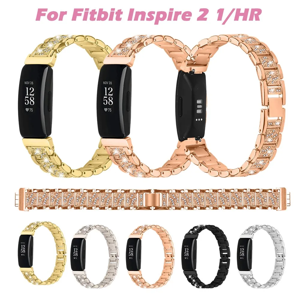 

Модный металлический ремешок «Звездное небо» для Fitbit Inspire 2 1/HR, быстросъемный ремешок с бриллиантовым набором для Fitbit Inspire 2 I/HR Band