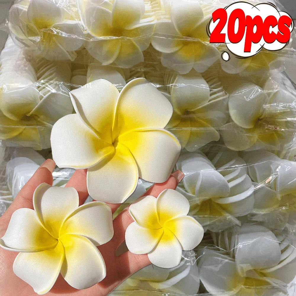 Plumeria Flower Hair Clips Women Girls Sweet Style Side Bangs Clips Flower Barrette Hawaiian Wedding Party Bag Hat Accessories