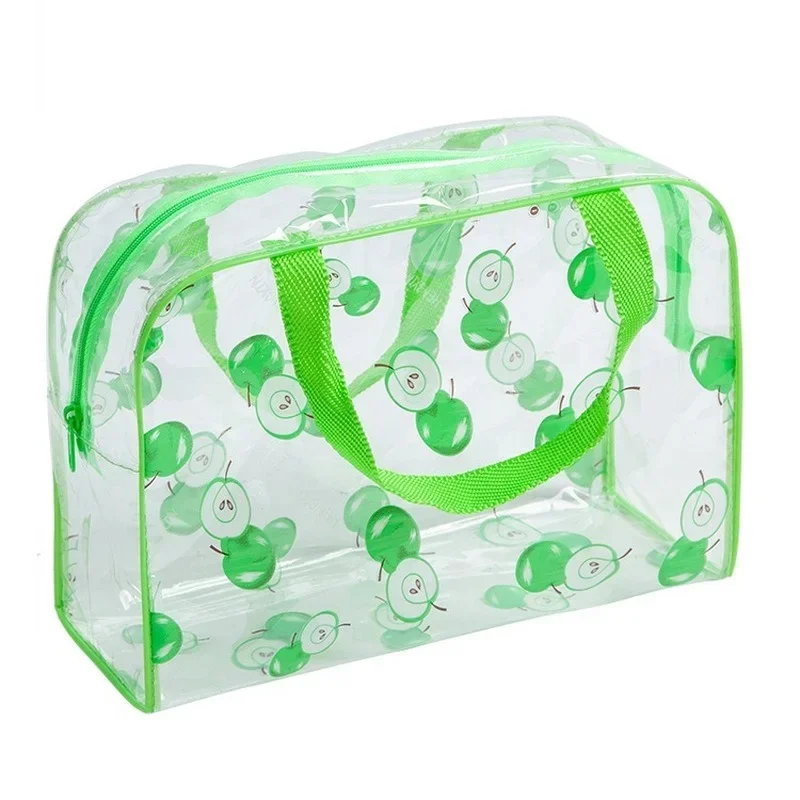 FUDEAM Dot Women Storage Bag Toiletries Organize Waterproof PVC Cosmetic Bag Portable Transparent MakeUp Bag Female Wash Bag