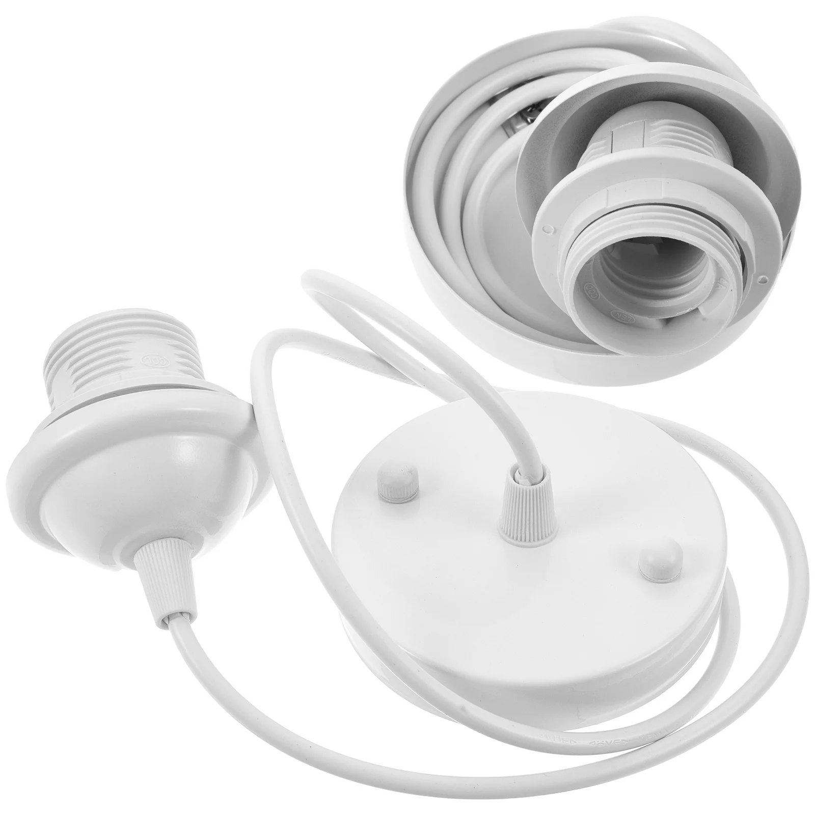 

2Pcs E27 Screw Bulb Holder Ceiling Light Base Rotatable Socket Metal ABS Energy Efficient Lighting Ceiling Light Holder