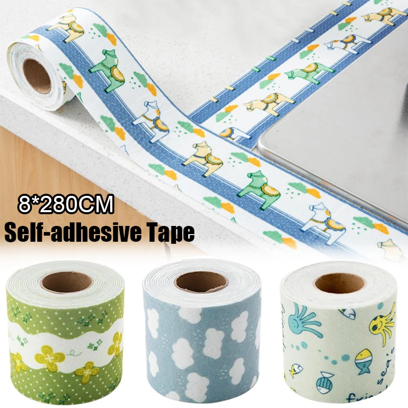 2.8M Waterproof Wall Stickers Self Adhesive Anti-moisture Sink Washbasin Window Sealing Strip Tape Bathroom Kitchen Accessories