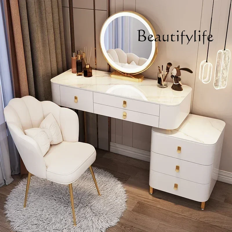 L Bedroom Makeup Vanity Table Nordic Girls Organizers Storage Vanity Table Luxury Modern Tocador Maquillaje Home Furniture