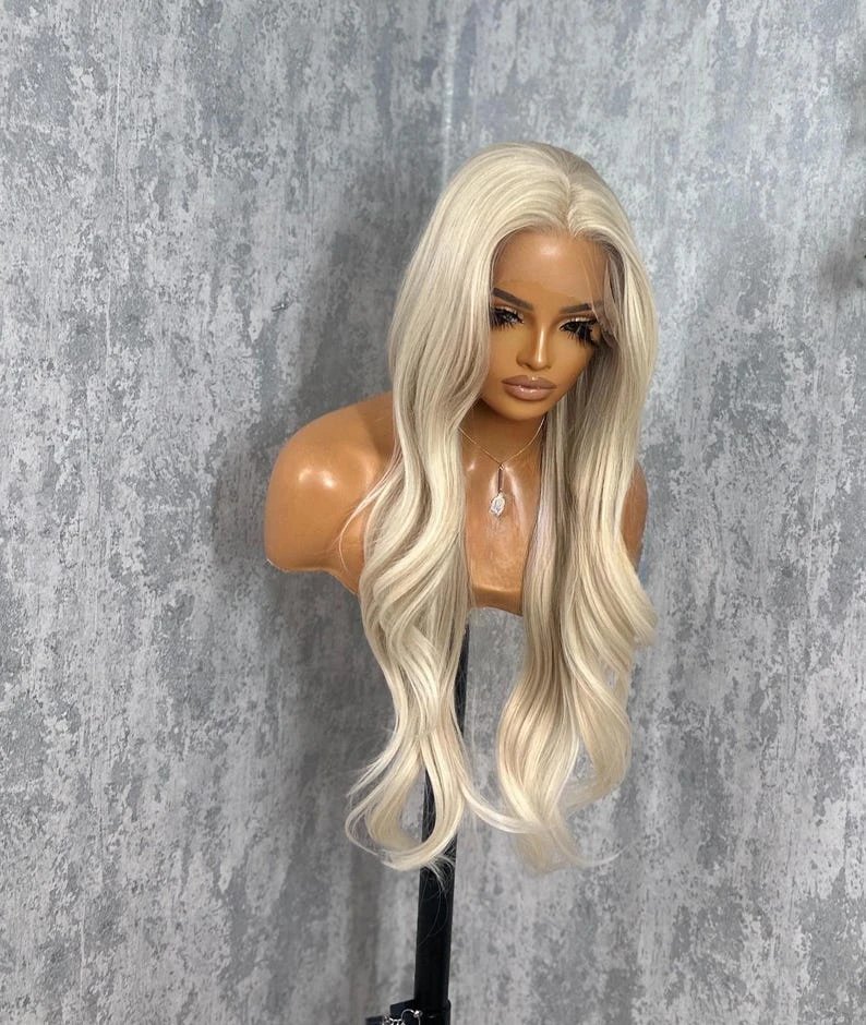 

White Wig Body Wave Lace Frontal Wig 13x4 30 Inch Density Hd Transparent Lace Front Wigs Synthetic парики женские