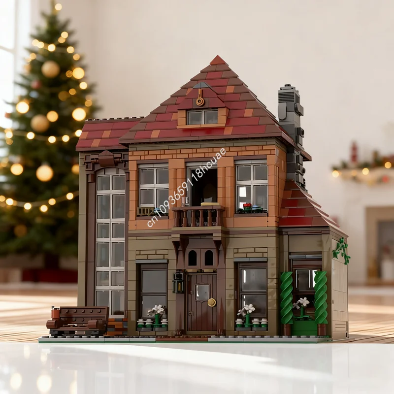 2072 قطعة MOC البحر الأبيض المتوسط عطلة البيت وحدات نموذج اللبنات DIY فكرة لعبة التعليم الطوب هدايا عيد الميلاد عيد الميلاد #1