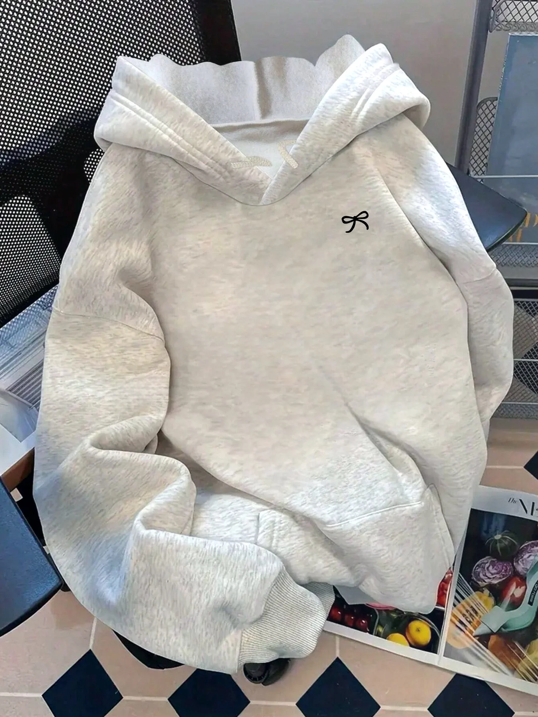 2026 Schleifendruck-Kapuzenpullover Unisex Herbst Winter Warmer Pullover Urbaner Street-Style Tägliche Mode Langarm-Hoodie – Detail 18