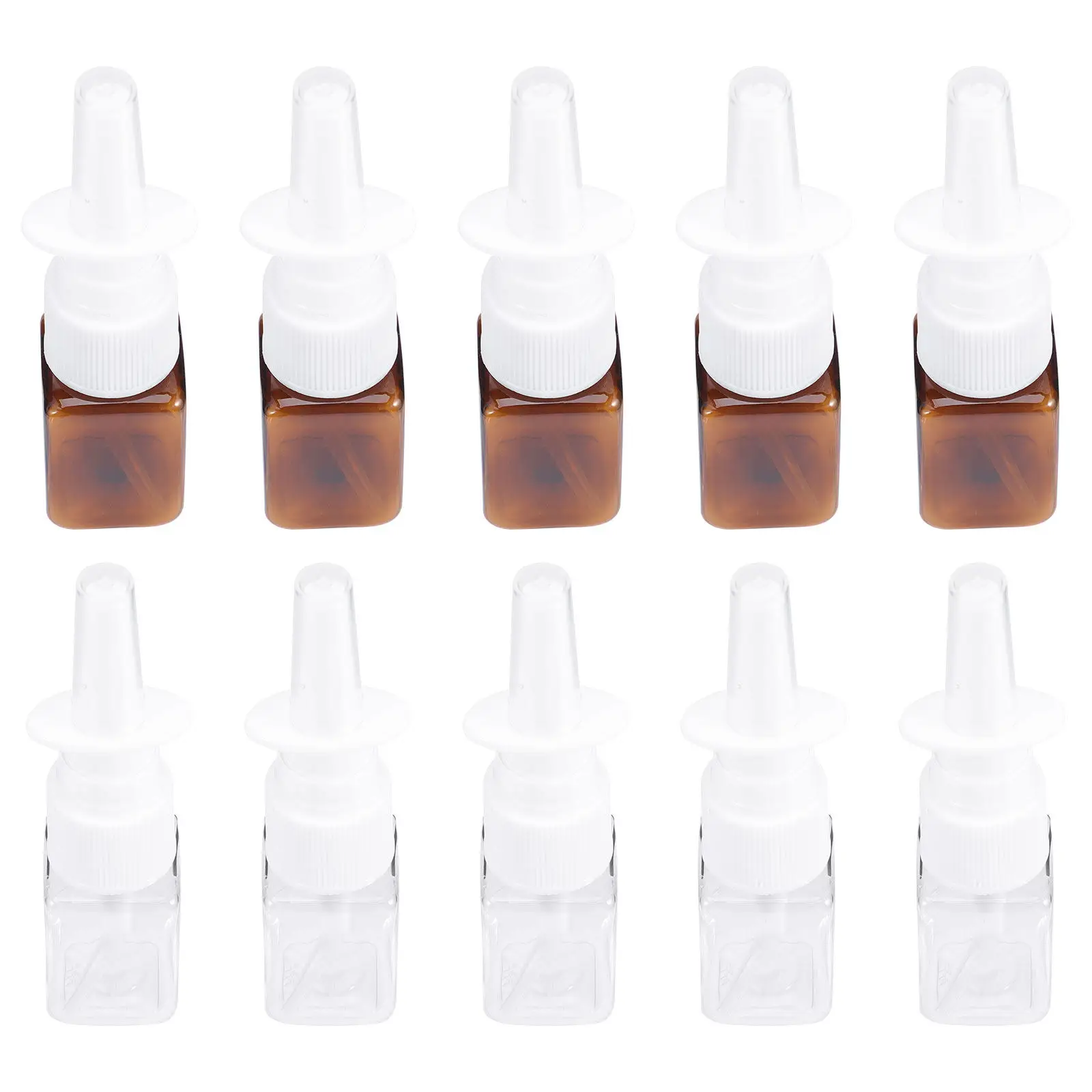 10 Botellas Pulverizadoras Nasales Vacías de 10 ml, Recargables, Portátiles y Compactas para Lavado Nasal con Solución Salina o Perfume