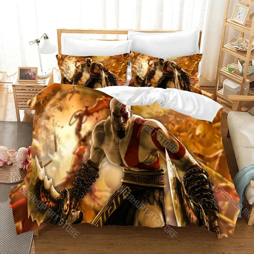 3D Printed God Game War Gamers Bedding Set for Boys Girls Duvet Cover And Pillowcase Twin Queen King Full Single Double Sizes