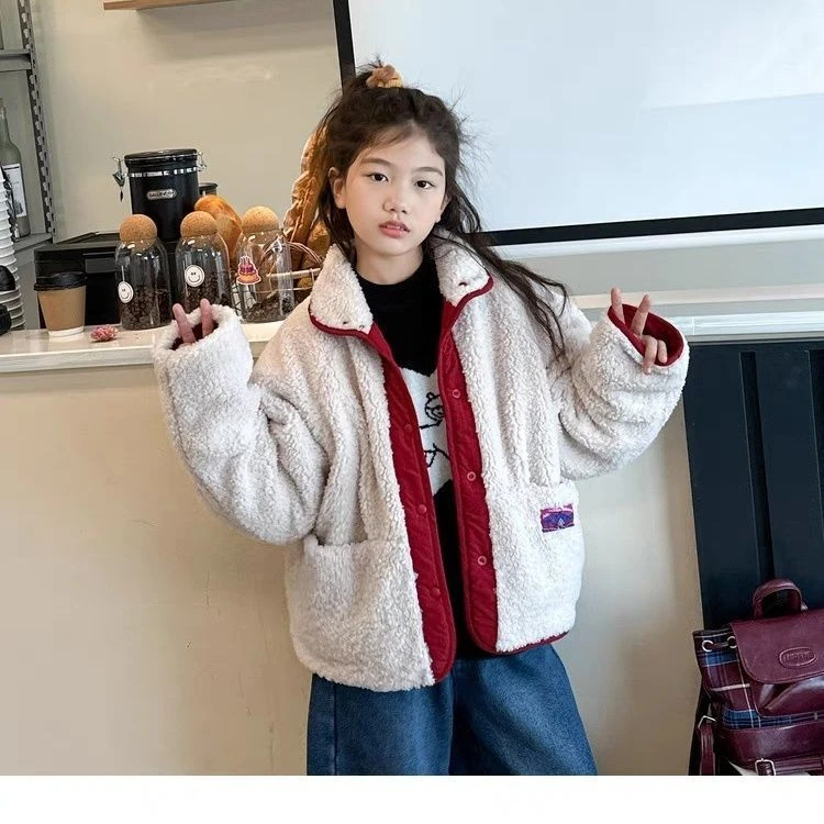 

2024 Ropa Mujer Long Sleeved Lamb Wool Female Coat Vintage Zipper Jackets For Women Streetwear Casual Fashion Outwear Y2k Tops