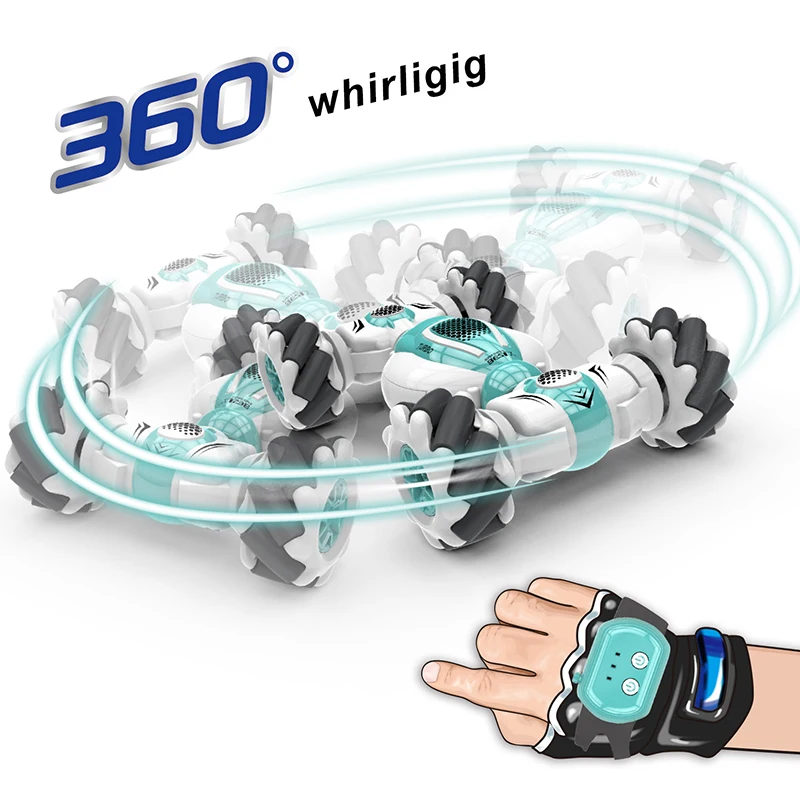 Mini coche de Control remoto de 2,4 GHz, juguete eléctrico con detección de gestos, coche de deriva RC, coche acrobático horizontal con rotación de 4WD, juguete para niños