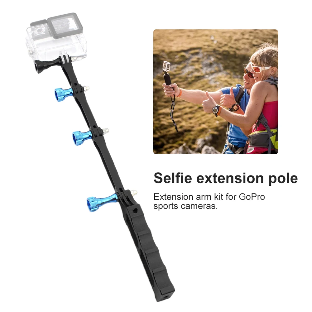 Gopro用3 in 1折りたたみ式および調整可能3 in 1折りたたみ式および調整可能アクセサリ,ネジ付き,エクステンション,ピボットアーム,アルミニウム合金