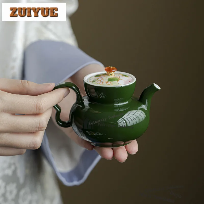 

140 мл ручная роспись камелия чайник ручной работы чайник чайник чайник с шариковым отверстием чайные услуги аксессуары украшения