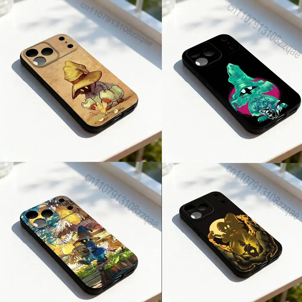 

F-Finals-Fantasy Vivi Phone Case For iPhone 17,16,15,14,13,12,11,Pro,Max,Plus,E,SE4,Air,Mini Black Precise Hole Matching