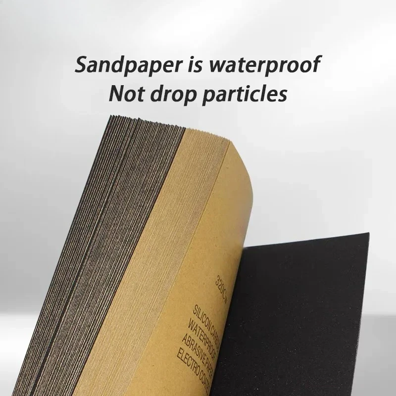 Silicon Carbide Sandpaper 60-20000Grit Waterproof Wet/Dry 230x280mm for Wood Metal Stone Surface High Performance Abrasive Sheet