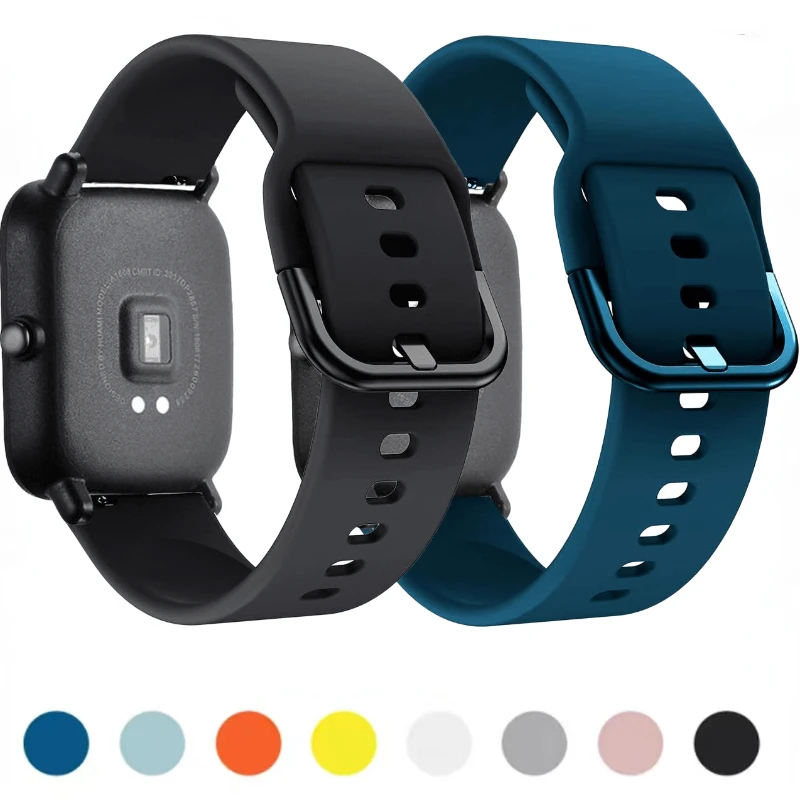 Силиконовый ремешок 22 мм 20 мм для Amazfit GTR 3 4 Bip 3 6 Smasung Galaxy watch 7 6 5 Смарт-часы-браслет Huawei watch GT5/4 46 мм