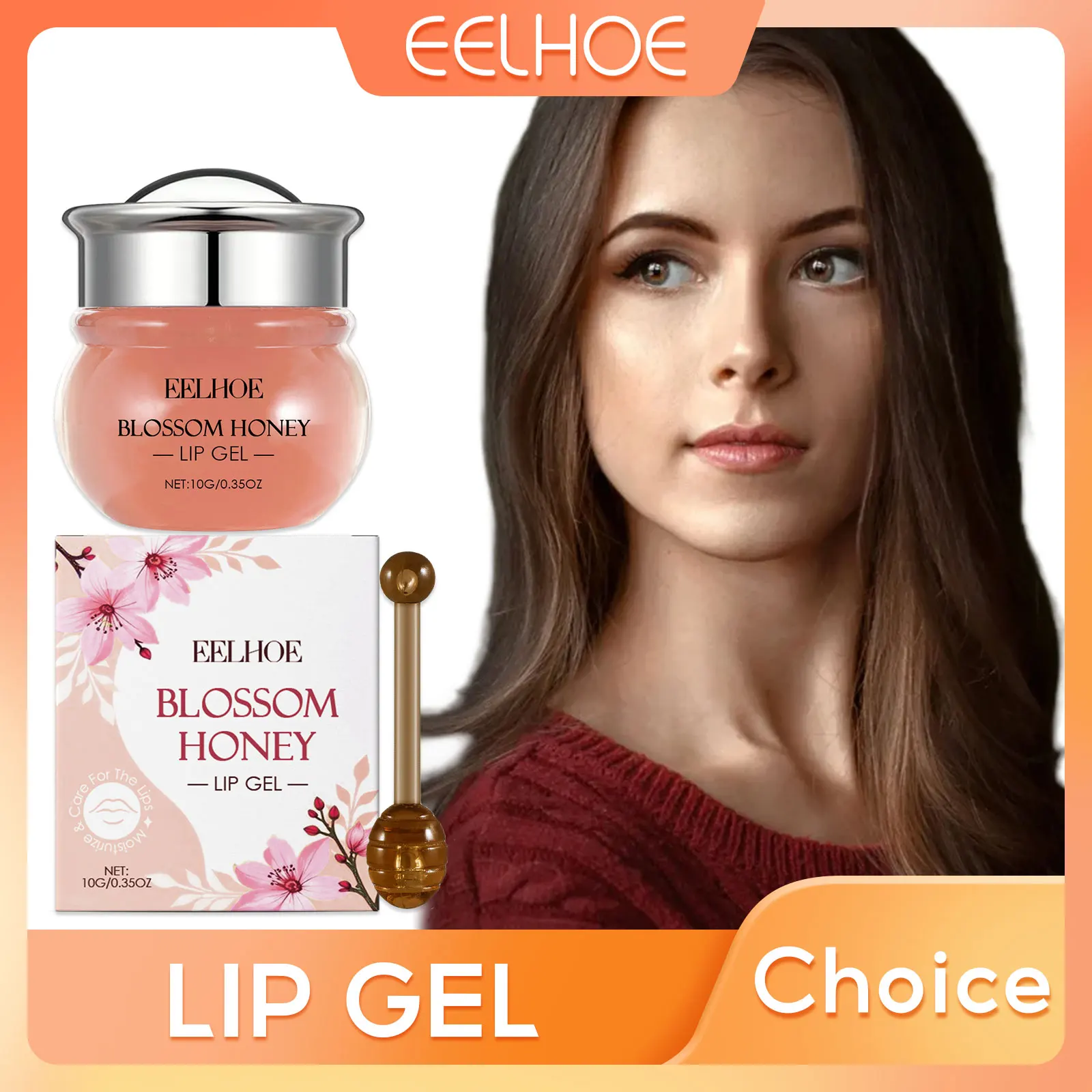 

EELHOE Lightening Lip Balm Moisturizing Cherry Blossom Honey Jelly Smooth Lip Line Removal Exfoliating Gel for Dead Skin Remover