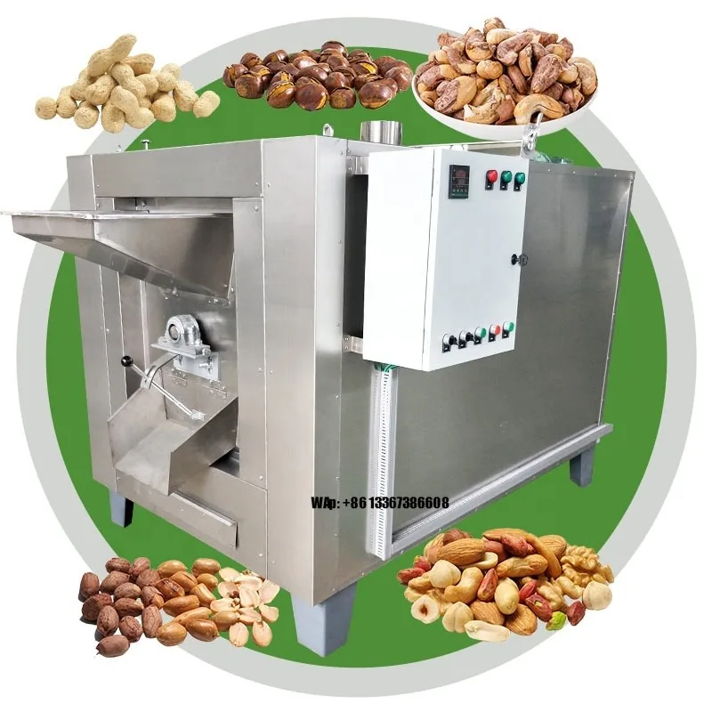 طبلة دوارة صغيرة نواة النخيل الجوز المشوي الكهرباء آلة تحميص الفواكه المجففة الصغيرة مع البخار #1