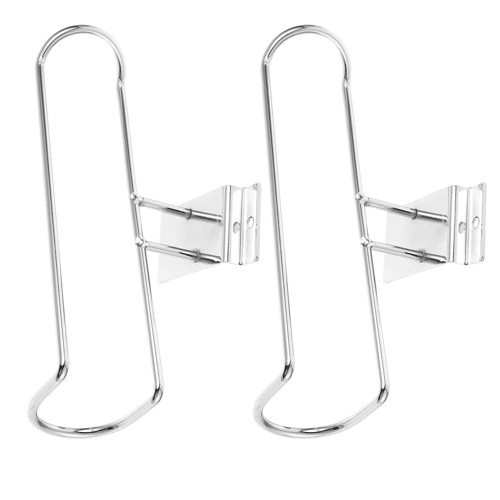 2pcs Ice Skates Display Holder Wall Mount Stand Roller Skate Bracket Lightweight Skates Rack Stainless Steel Transparent