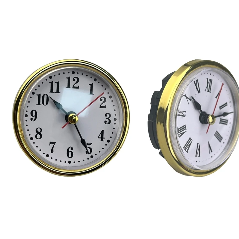D0AD Clock Insert Quartzs Movement Round Decor for LivingRooms Office Desktop Craft