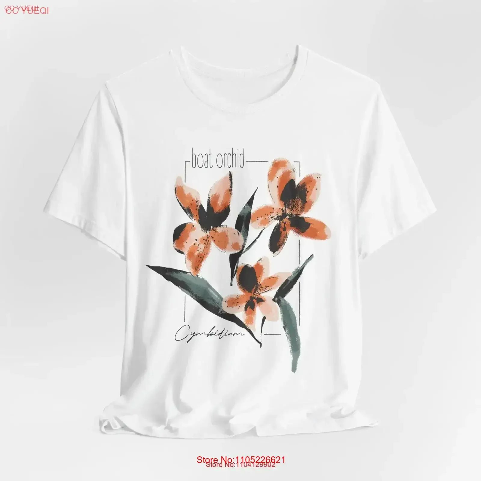 Boat Orchid Water Color T Shirt Floral Flower for her Vintage Style vintage Washed Comfortable fashion graphic Soft Slightly
