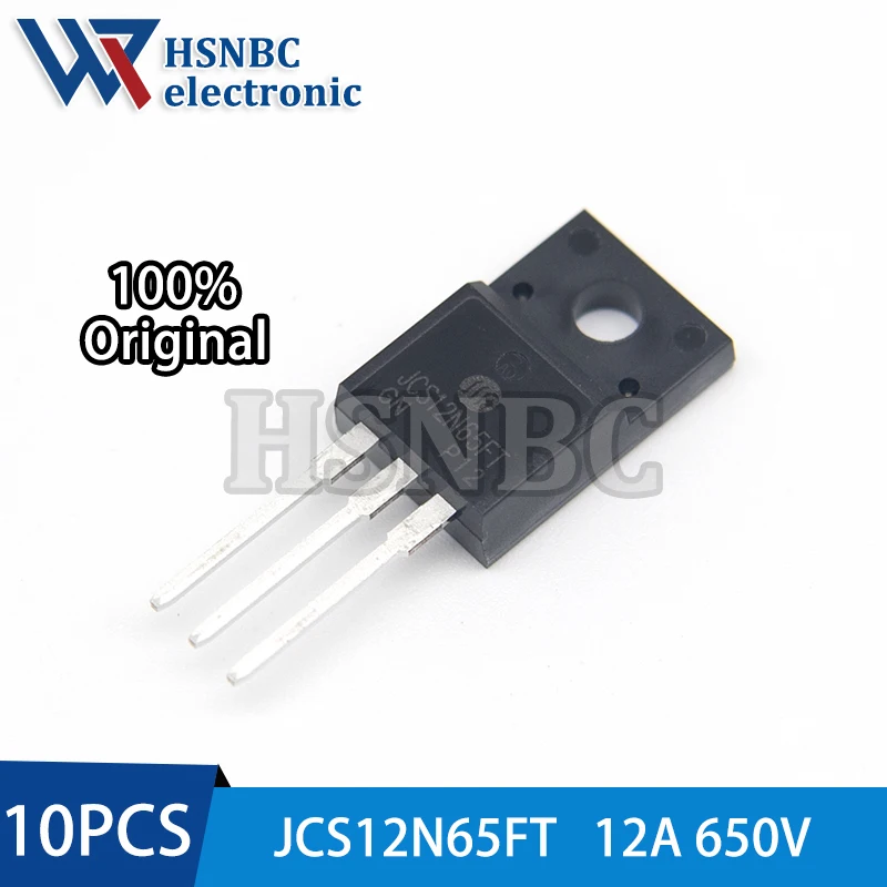 10PCS JCS12N65FT 12N65 TO-220F 650V 12A N-Channel Power MOSFET Transistor 100% New Original