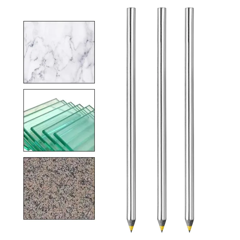 Alloy head pen Silver scribing needle Construction scribing tool Hard round steel Common single head pen Tile pen