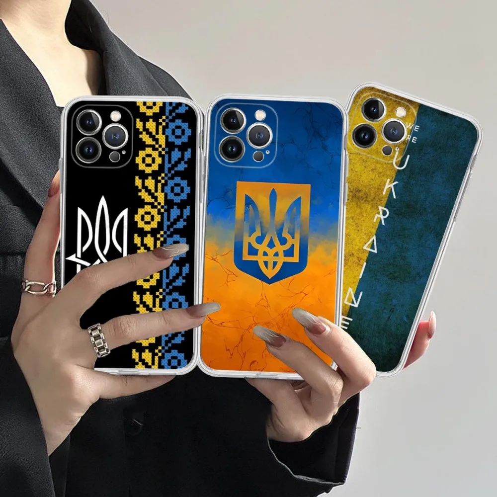 Ukraine Flag Ukrainian Girl Phone Case Silicone Soft For Iphone 14 13 12 11 Pro Mini XS MAX 8 7 6 Plus X XS XR Cover