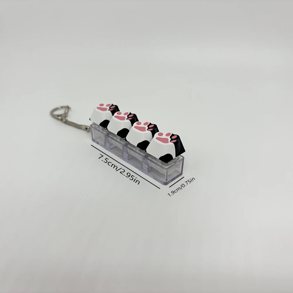 Katze Klaue Schlüsselbund Schlüssel Ring Anhänger Handy Rucksack Anhänger Desktop Zubehör Fingertip Büro Dekompression Presse Werkzeuge – Detail 3