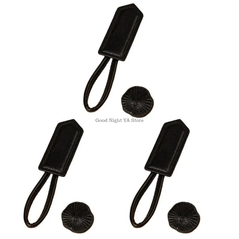 3pack Coat Jackets Combined Buttons Fashion Leather Horn Button Toggle Clasps