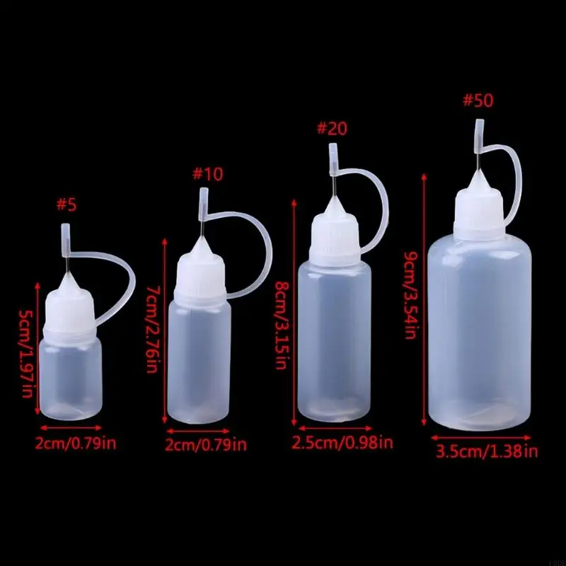 U0DE ปลายเข็มกาวขวดบีบขวดพลาสติก Dispensing เข็ม Childproof