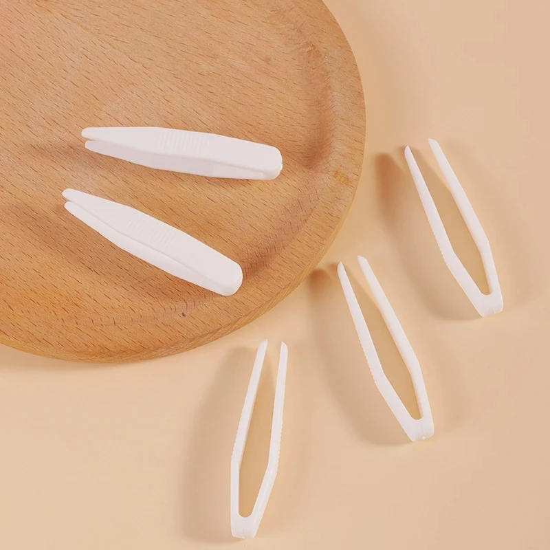 100 قطعة المتاح مزدوجة الجفن ملصق أداة مساعدة مشبك من البلاستيك الملقط النمطية Y شوكة أدوات التجميل التجميل #4