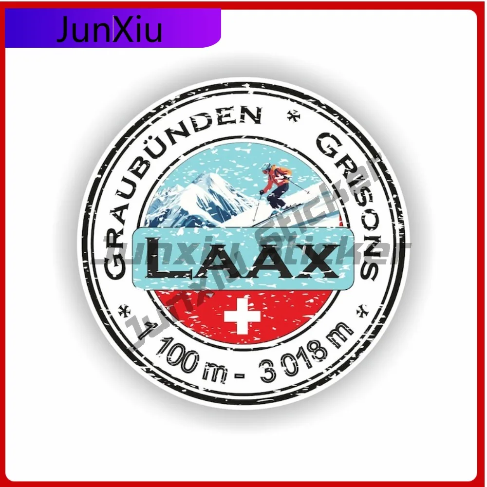 

Laax Graubünden Grisons Switzerland Ski Funny Boat Wall Anti UV Vehicle Decor Vinyl Decal For Car Truck SUV Window Bumper Laptop