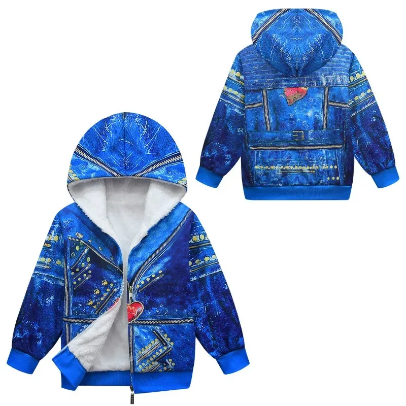 

Cosplay Skibidi Toilet Costumes kids Halloween Costumes Girl Evie Descendants Mal Cosplay Hoodies Jackets Warm Velvet Chil Anime