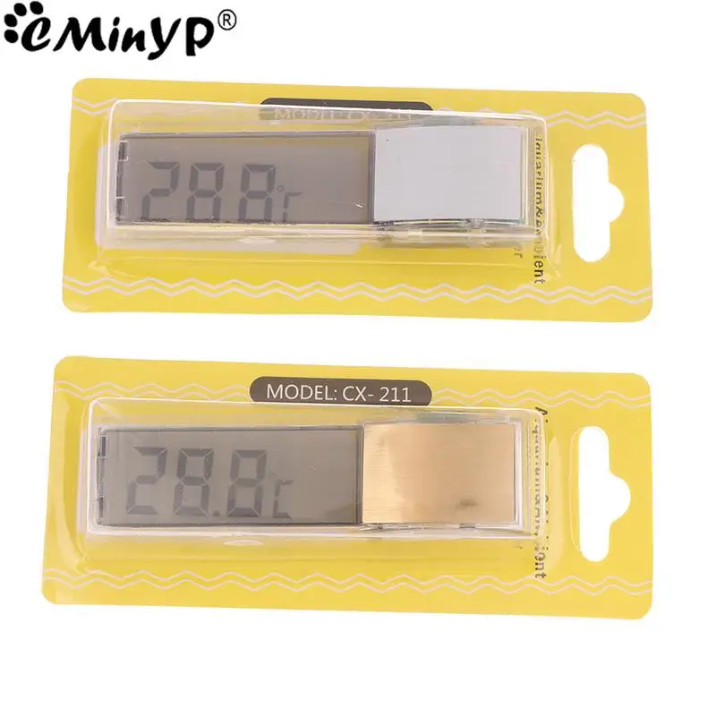 Aquarium Thermometer Electronic LCD Digital Fish Tank Temperature Measurement Fish Tank Temp Meter Aquarium Accessories