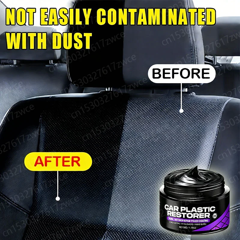 Auto-Kunststoff-Restaurator Back To Black Gloss, Wachsbeschichtungsmittel zur Erneuerung von Autoinnenraum-Leder und -Verkleidungen, Autopolitur und Reparaturbeschichtung