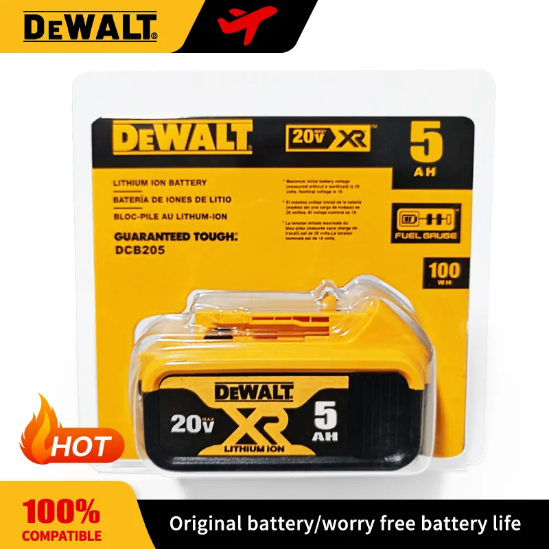 

DEWALT 20V high-energy battery, DCB206 6000mAh rechargeable tool battery, compatible with DEWALT drill and chainsaw 20V battery