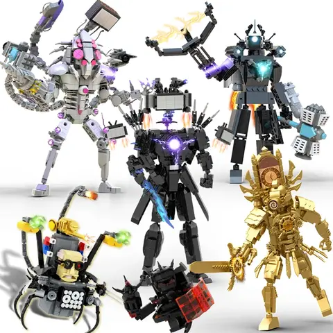 Moc Skibidi Toilet Action Figures builing blocks,Camerman Titan Speakerman Surveillance Man TVMan Boys Bricks Toys For Kids Gift