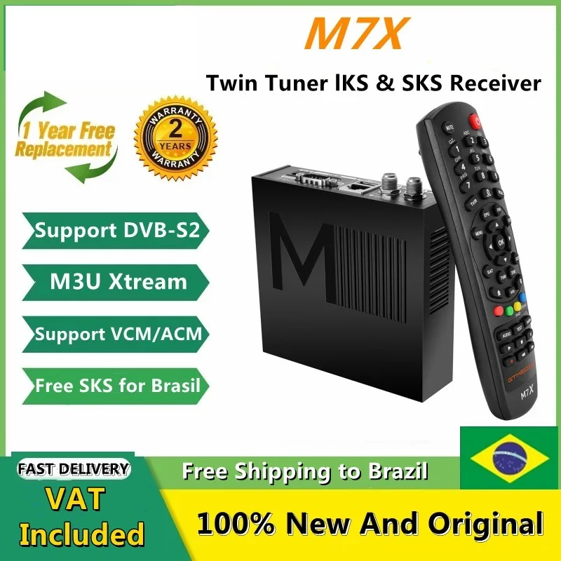 New! M7X DVB-S2 SKS/IKS/CS/M3U,VCM/ACM,Twin Tuner lKS&SKS TV Receiver,realase 70.0°W LyngSat With Brasil CH SKS Free For