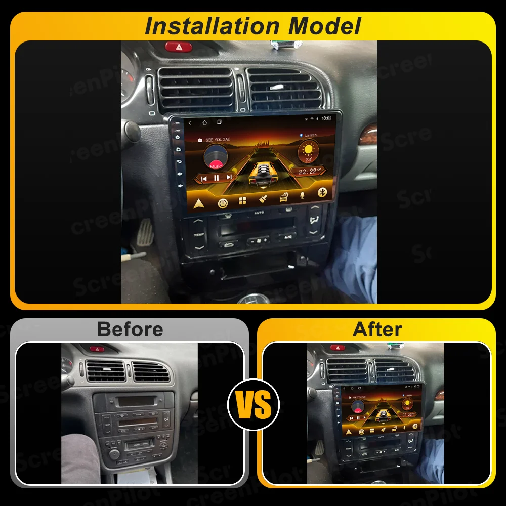 أندرويد 15 لبيجو 406 1994-2005 راديو السيارة الوسائط المتعددة مشغل فيديو 2 الدين Carplay مرآة ربط بلوتوث 8 الأساسية واي فاي 5G RDS