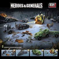 WWII New Military Weapon Model Jeep Anti Aircraft Gun Tank Model Building Block World War II Soldier Bricks Toy Boy Gift 1108PCS