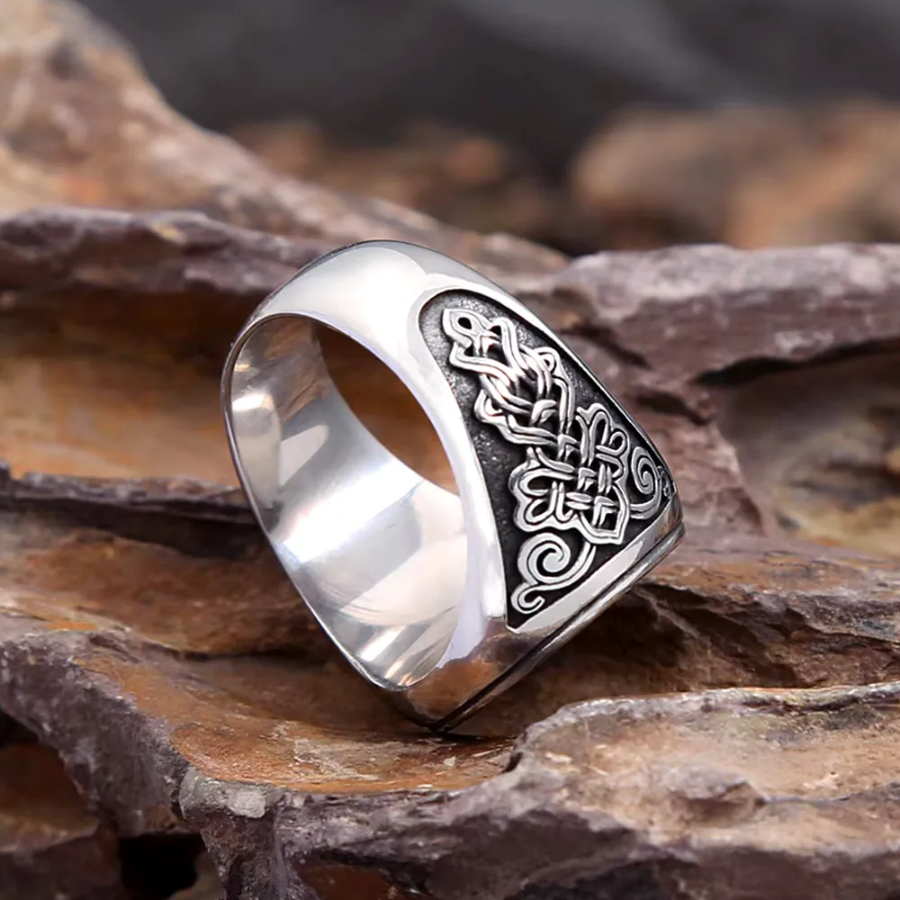 Vintage Gothic Medieval Dragon Slayer Celtic Knot Ring
