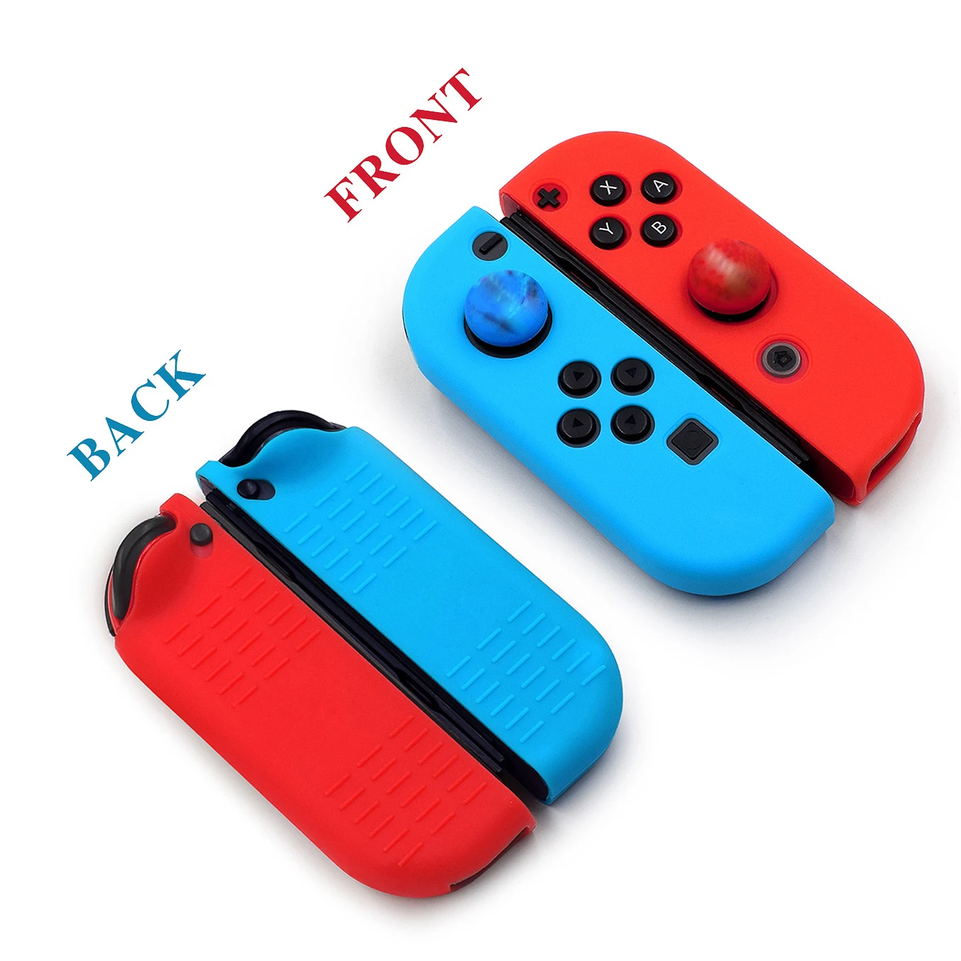จับซิลิโคนสำหรับ Switch Joycon ป้องกันกรณีสำหรับ Nintendo สวิทช์คอนโซลเปลี่ยน Grip Controller Skin