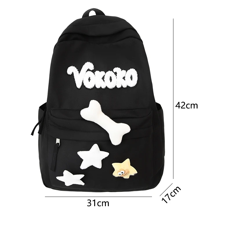 Urocze damskie plecaki wodoodporne z nylonu, plecak szkolny dla uczennic, dziewcząt, kawaii plecak na laptopa i książki, mochilas