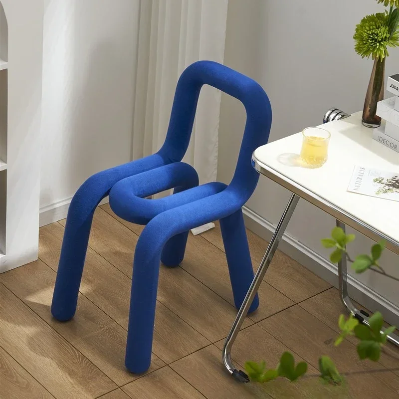 New Model Nordic Special-shaped Chair Bedroom Clothing Store Stool Comb Makeup Styling Cotton Designer Dining Chair