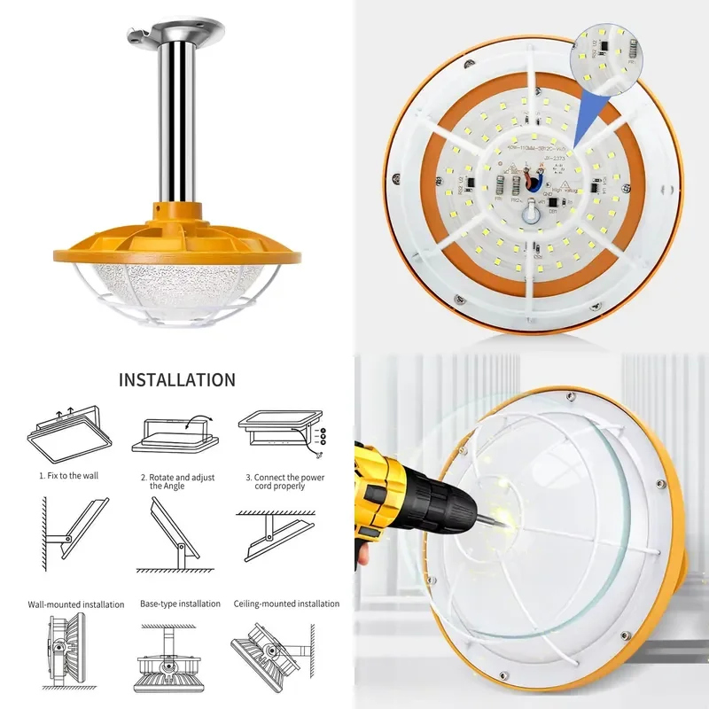 LED Explosion Proof Light IP67 Atex Certified for Hazardous Area Gas Station Chemical Plant Oil Refinery Lighting