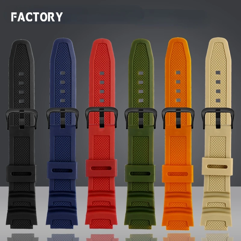 Suitable for Casio SGW-300/400/500 MCW-200H Male Resin Silicone Watch Strap Accessories