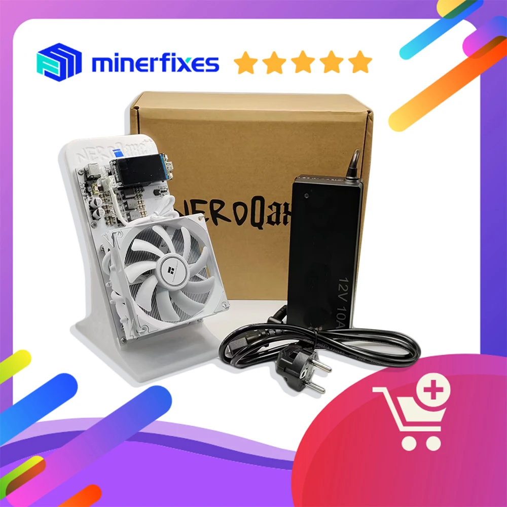 

Bitaxe NerdQaxe 4,8TH/s Биткойны Майнер 4 шт. BM1370 Asic Chip Solo BTC 68 Вт 2,4G Wi-Fi Машина для майнинга Btc с открытым исходным кодом